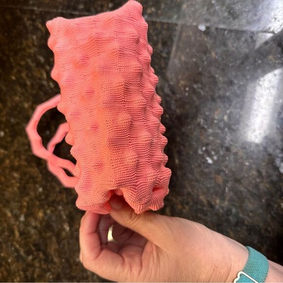 Scarleton Small Puffer Tote Bag Purse, Pink Knit, Magnetic Closure, NWT - Picture 5 of 11